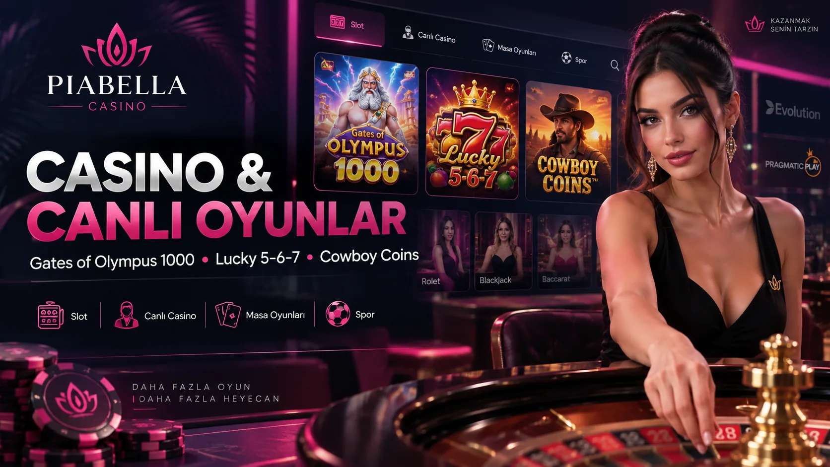 Piabella Casino slot, canlı casino ve spor bahisleri